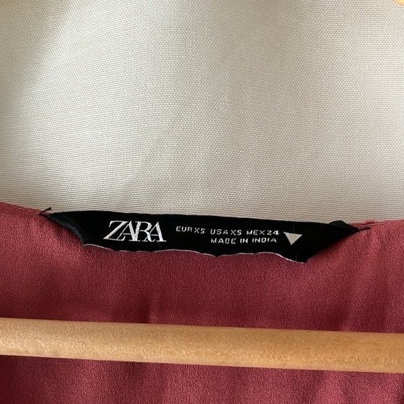 Zara Sheer Sleeve Pleated Dress a148 - Picture 2 of 3